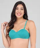 Cotton Blend Solid Padded Bra for Women 