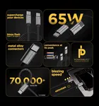 Nu Republic Blaze Flash 65W Type-C to Type-C Nylon braided 1.25m Data Fast Charging Cable 