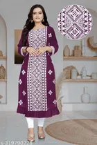 Georgette Embroidered Kurti for Women 