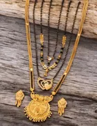 Combo of 4 Pcs Mangalsutras with Earrings Set for Women 