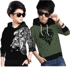 Cotton Blend Printed Hoodie for Boys 