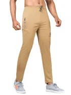Polyester Solid Trackpant for Men (Beige, XS)