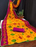 Georgette Printed Saree for Women 