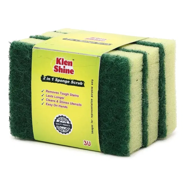 Klen Shine 2 In 1 Sponge Scrub (Pack of 3)
