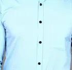 Cotton Blend Solid Shirt for Men, Sky Blue 
