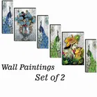 MDF 2 Pcs Designer Wall Painting for Home & Office 