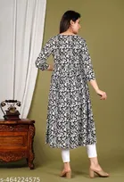 Rayon Kurti for Women, Black 