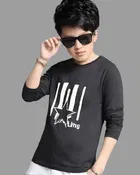 Round Neck Full Sleeves Printed T-Shirt for Boys 
