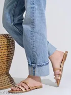 Shoetopia Beige Solid Sandals 