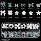3D Shell Flower, Nail Art Palette Decorations, 12 Grids Arora Bow Butterflyy, Nail decorations Art Accessories Jewelry DIY For Manicure Design Accessories