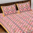 Cotton Double Bedsheet with 2 Pillow Cover 