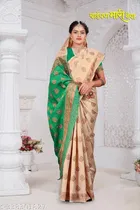 Kanjeevaram Silk Zari Woven Saree for Women 