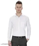 Cotton Solid Full Sleeves Shirt for Men 