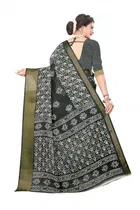 Cotton Flower Printed Saree for Women 
