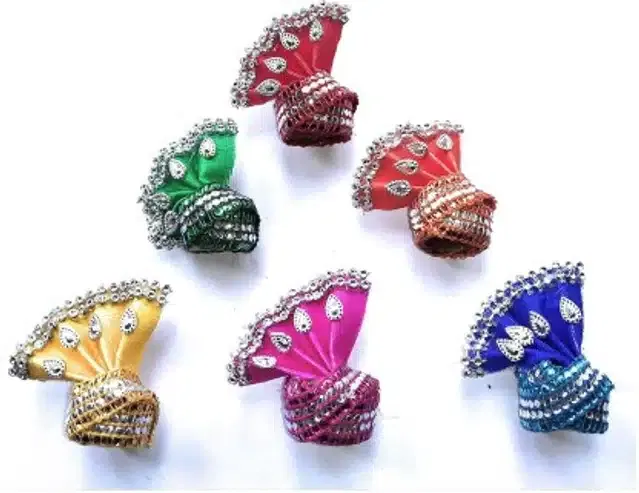 Laddu Gopal Pagdi (Pack of 6, Multicolor)