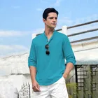 Full Sleeves Solid Short Kurta for Men 