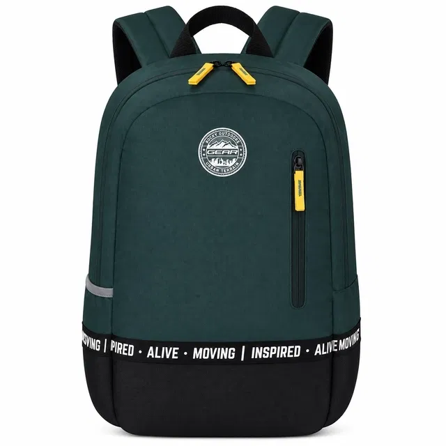 Gear Bomber Eco Statement 2C, 25L Laptop Backpack for Men & Women, Green Black