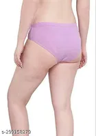 Solid High Rise Bikini Cotton Blend Briefs for Women, Pack of 4 