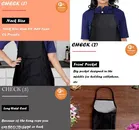 KANUSHI Industries Apron For Kitchen Waterproof With Front Pocket- Set of 2 