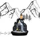 Resin Shiva Murti Showpiece with 30 Pcs Backflow Smoke Cones 