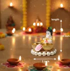 Metal Decoretive Pooja Thali, Multicolour Pack of 1