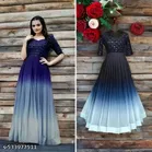 Solid Georgette Kurti for Women 