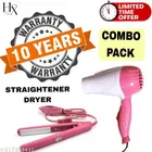 Plastic Hair Dryer with Straightener 