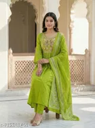 Printed Acrylic Kurta Set for Women 