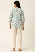 Rayon Block Print Short Kurti for Women 