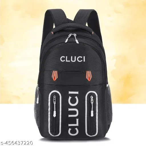Fabric Backpack Bag, Black
