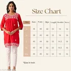 Chikankari Embroidered Floral Design Rayon Anarkali Short Kurti for Girls 