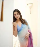 Georgette Printed Saree for Women 