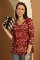 Cotton Printed Top for Women 
