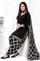 Crepe Floral Punjabi Suits for Women 