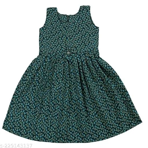 Dresses for Girls (Green, 7-8 Years)