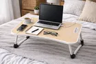 Laptop & Study Table, Foldable and Portable/Ergonomic & Rounded Edges/Non-Slip Legs, Cream 
