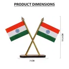 Indian Flag For Office Desk, Table & Room Universal Showpiece Emblem Car Dashboard Decoration