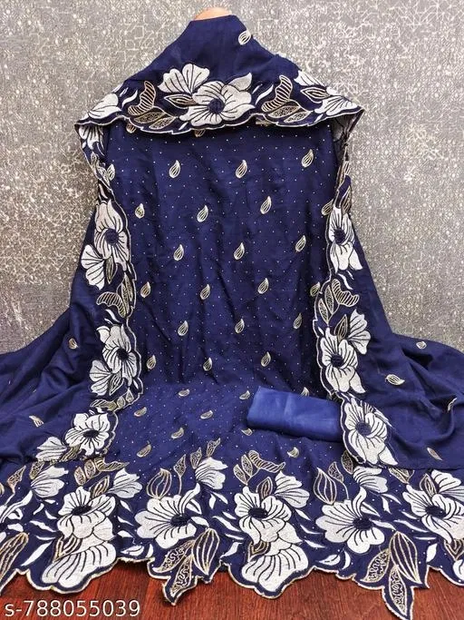 Vichitra Silk Punjabi/All Over Suits Semi-Stitched Suits (7.05 meter for Women (4XL)