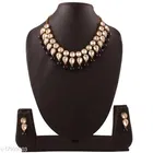 Beautiful Kundan Necklace Set for Women & Girls, Black