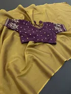 Art Silk Solid Saree for Women 