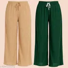Palazzo Pants for Women, Pack of 2 