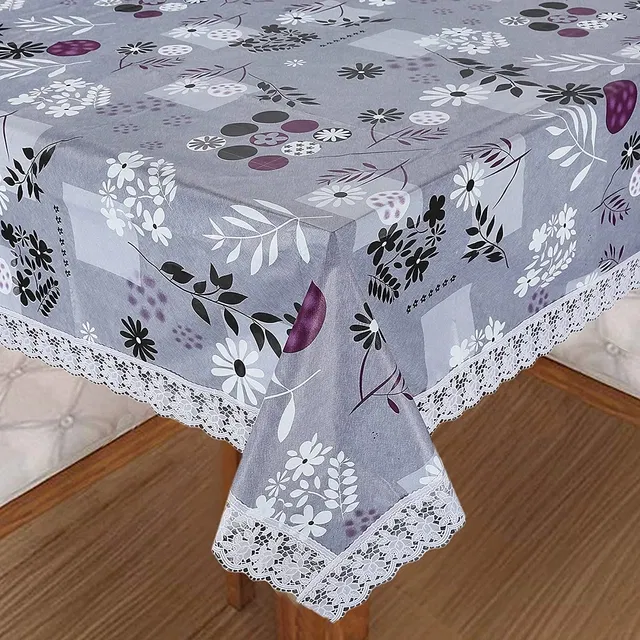 PVC Printed 4 Seaters Table Cover (Multicolor, 40x60 inches)