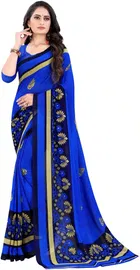Georgette Printed Saree for Women 