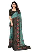 Georgette Printed Saree for Women 