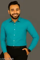 Cotton Blend Solid Shirt for Men, Multicolor, Pack of 3 