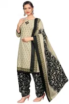 Cotton Blend Printed Kurti with Salwar for Women 