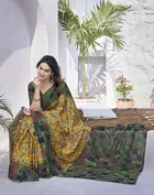 Chiffon Printed Saree for Women 