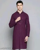 Embellished Mandarin Neck Kurta for Men 