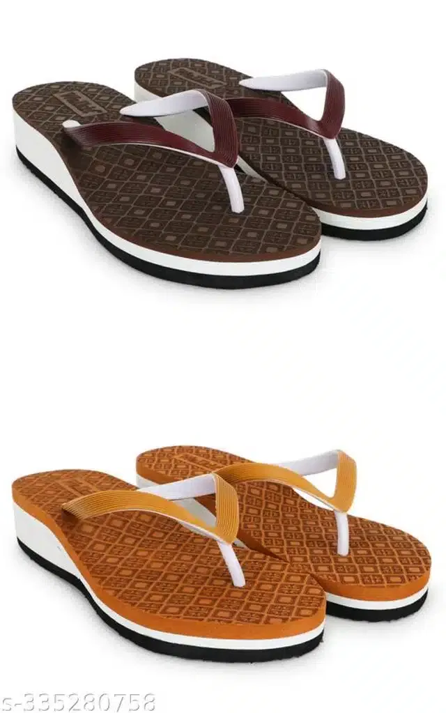 Slippers for Women (Brown & Tan, 7)