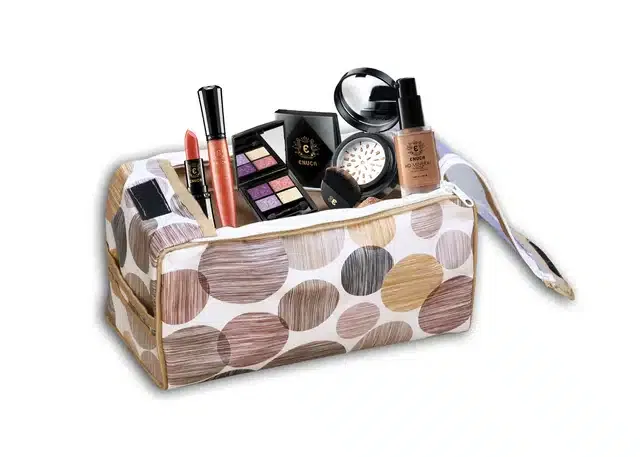 PVC Printed Makeup Storage Pouch (Multicolor)